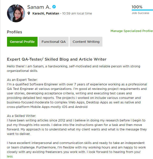 Upwork Specialized Profiles: Your Questions Answered - WomenInTechPK