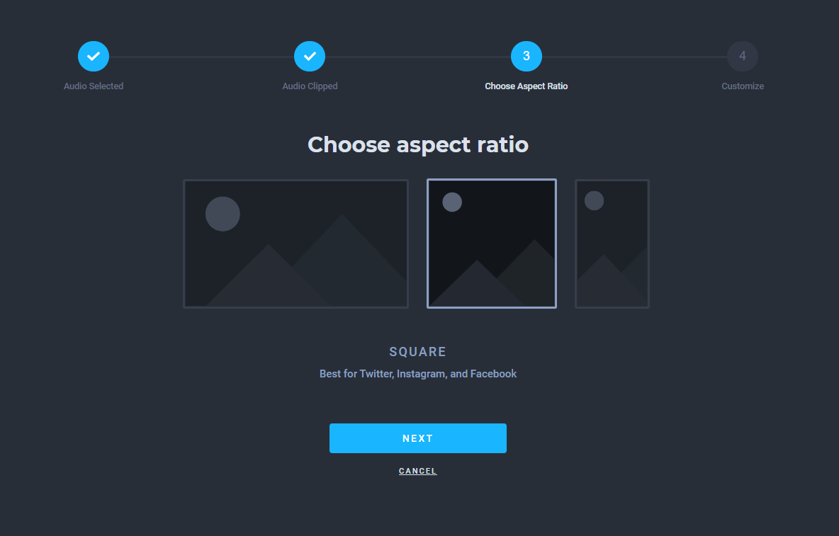 choose aspect ratio